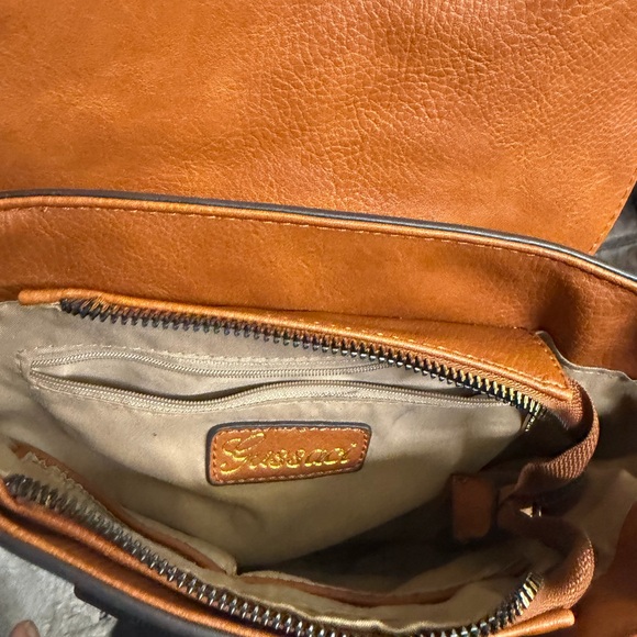 Tan Leather Backpack - Picture 3 of 3